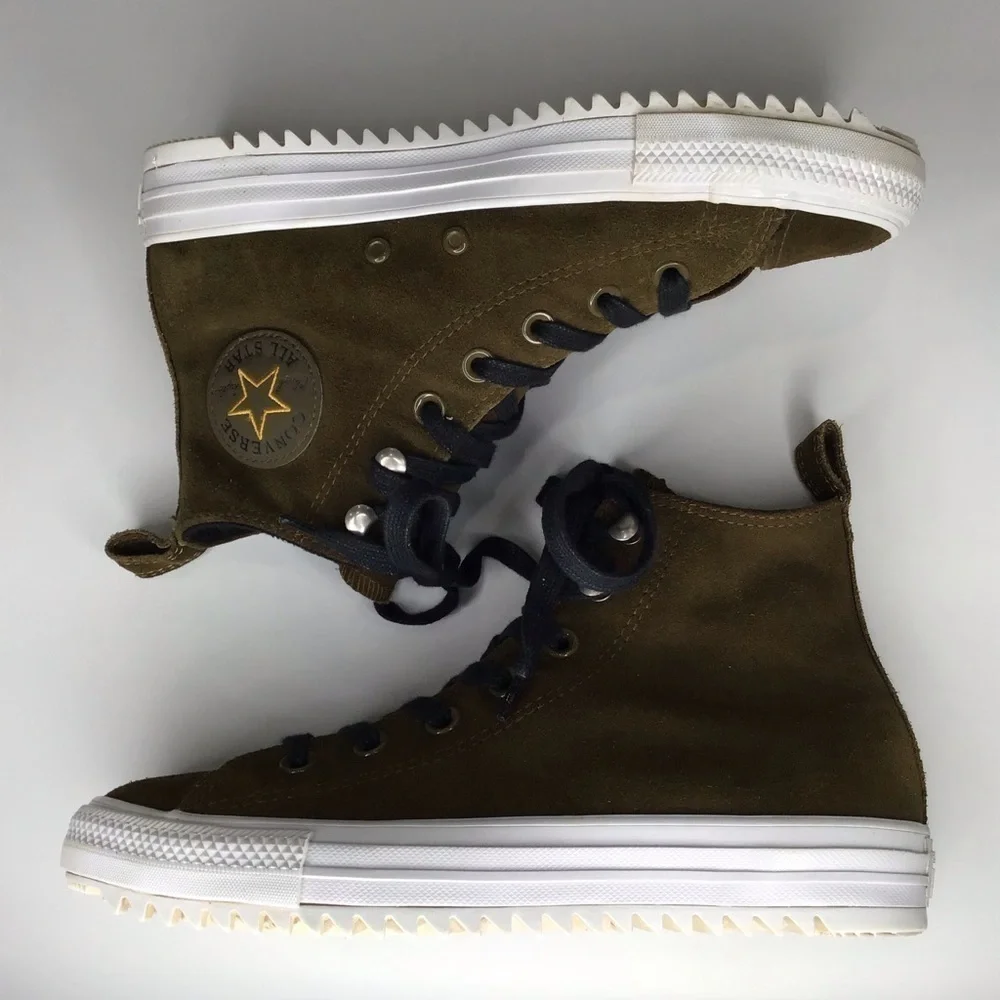 Converse Chuck Taylor All Star Hiker High-Top Sneaker in Olive Green Size 7. - Picture 6 of 12